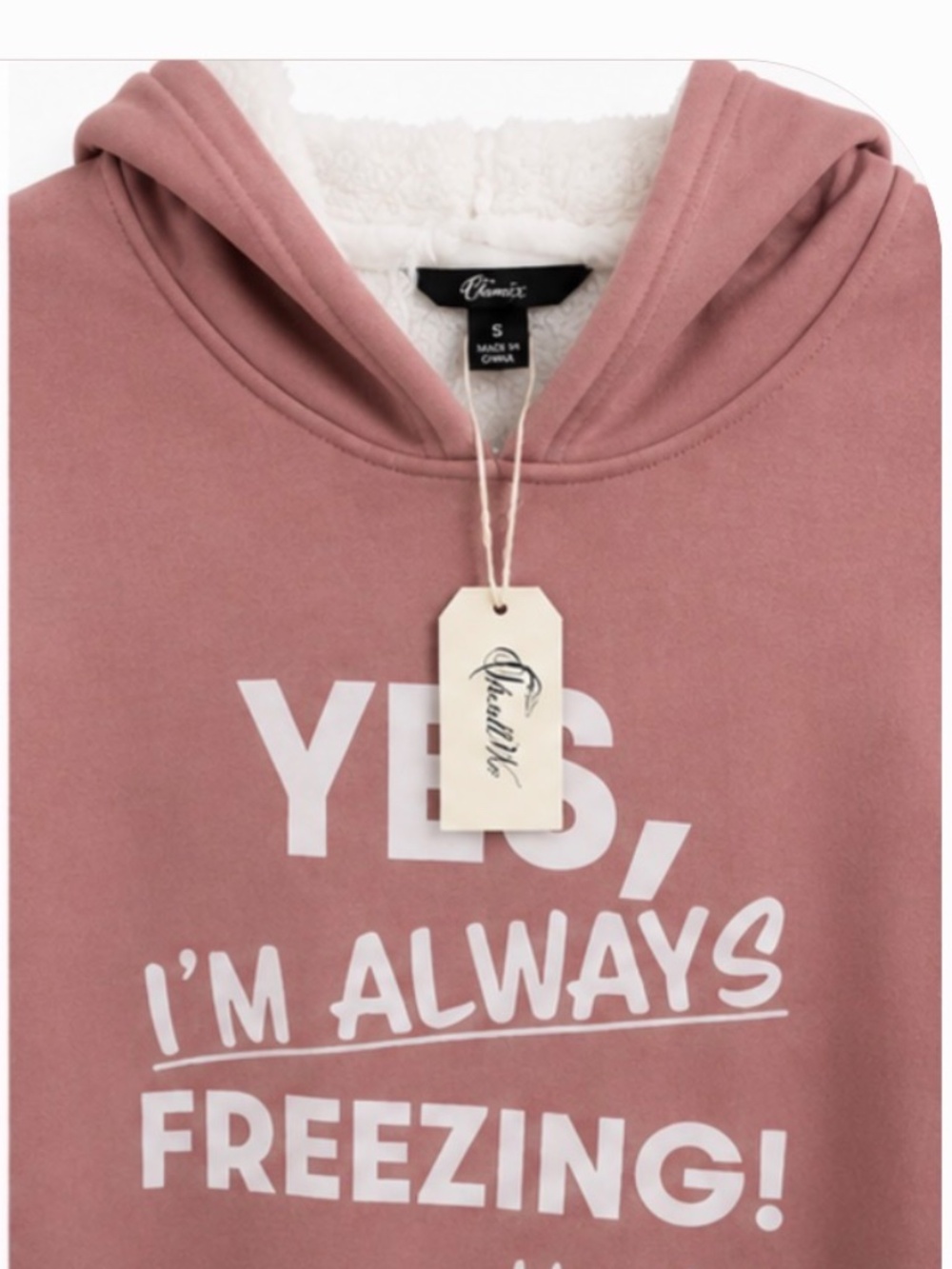 "Yes, I'm Always Freezing!" graphic hoodie - Picture 3 of 6